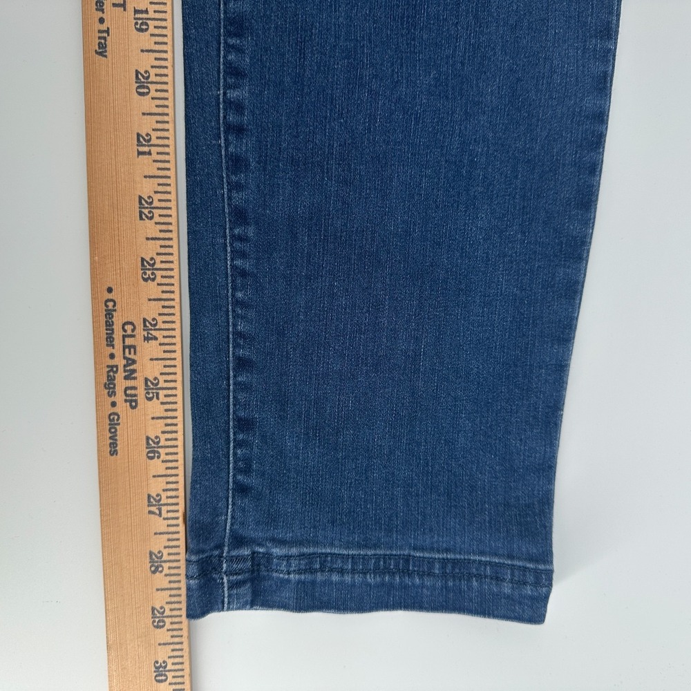 Intro Love the Fit Jeans Womens M Blue Stretch Denim Pull On Straight High Rise - Picture 8 of 8